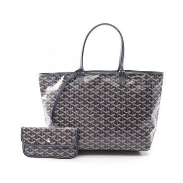 GOYARD Saint Louis PM Tote Bag STLOUIPMLTY07CL07P canvas leather Navy Multicolor