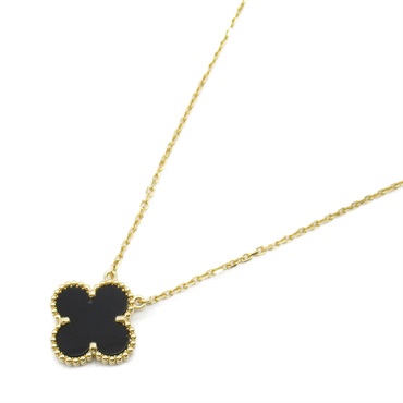 Van Cleef & Arpels Vintage Alhambra Necklace Onyx 18KYG Yellow Gold Black used
