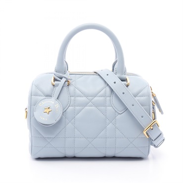 Dior Groove 20 Macrocannage 2way shoulder Handbag M1364UBOL leather Blue Used