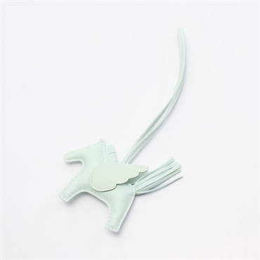 HERMES Rodeo Pegasus PM charm Agneau milo Swift leather Green Used Women W