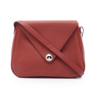 HERMES Christine Shoulder Bag B D Togo leather Bordeaux Cornelian Used SHW