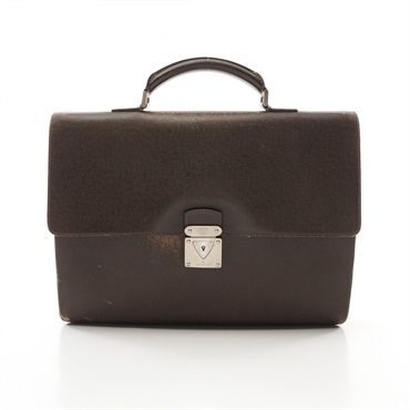 LOUIS VUITTON Robust 1 Briefcase business bag M31058 Taiga leather Brown Grizzly