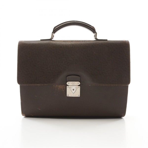 LOUIS VUITTON Robust 1 Briefcase business bag M31058 Taiga leather Brown Grizzly