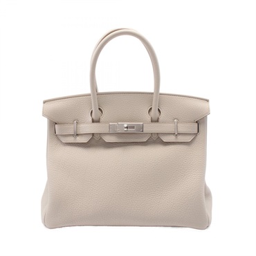 HERMES Birkin 30 Hand bag K Togo leather Beige Beton SHW