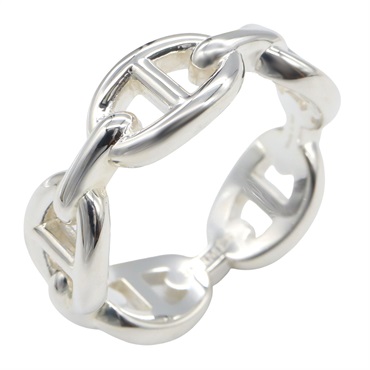 HERMES Enchainee PM Ring Silver925 Used Unisex US size 7.75 #57