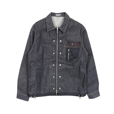 Christian Dior × sacai Denim Jacket #48 blouson 213D487AY507 cotton Navy Used