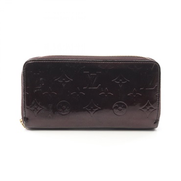 LOUIS VUITTON Zippy Around long wallet M93522 Vernis leather Purple Amarrant LV