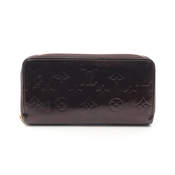 LOUIS VUITTON Zippy Around long wallet M93522 Vernis leather Purple Amarrant LV