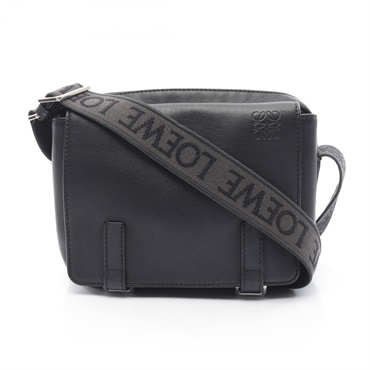 LOEWE Military messenger XS Shoulder Bag B553A72X215544 leather Black Used mens