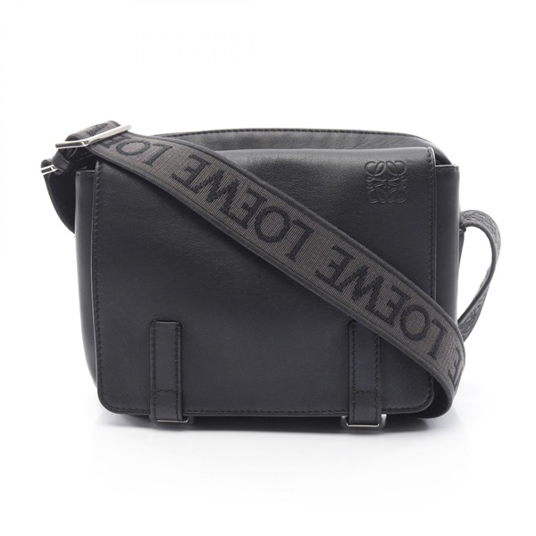 LOEWE Military messenger XS Shoulder Bag B553A72X215544 leather Black Used mens