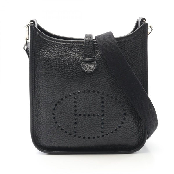HERMES Evelyne TPM Shoulder crossbody Bag Y Taurillon Clemence Black Used SHW