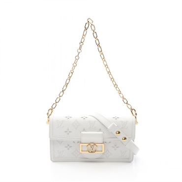 LOUIS VUITTON Dauphine EW Chain Shoulder Bag M20739 Monogram leather White Used