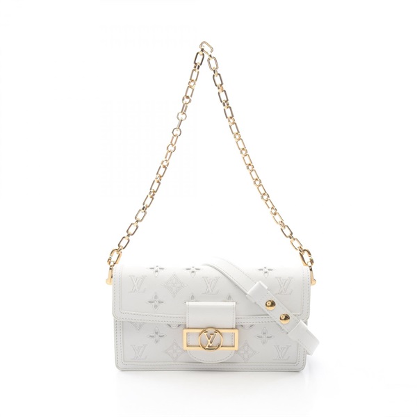 LOUIS VUITTON Dauphine EW Chain Shoulder Bag M20739 Monogram leather White Used