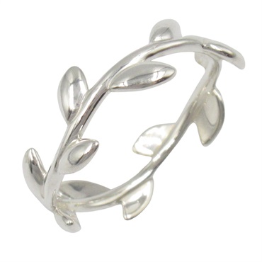 TIFFANY＆CO Olive Leaf Ring Silver925 Used women US size 5.25