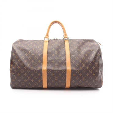 LOUIS VUITTON Keepall 55 Traveling Handbag M41424 Monogram Canvas Used Women LV