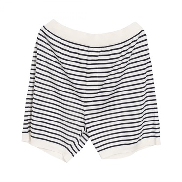 PRADA Stripped Short Pants silk cotton White Navy Size 46 Used mens