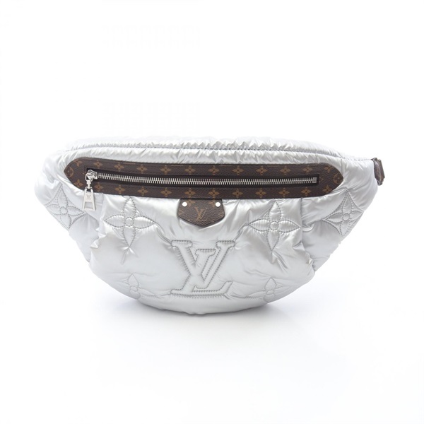 LOUIS VUITTON Maxi Bumbag LV Pillow Waist bag M20971 Nylon canvas Silver Used