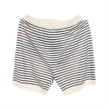 PRADA Striped Short Pants Silk cotton White Navy Size 48 Used mens