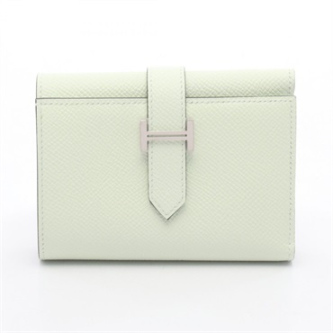 HERMES Bearn Combine Vert Fizz Tri-fold wallet W Epsom leather Epsom Vert Fizz