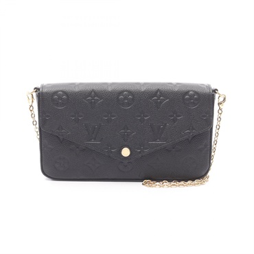 LOUIS VUITTON Pochette Felicie Chain Shoulder Bag M64064 Monogram empreinte Noir