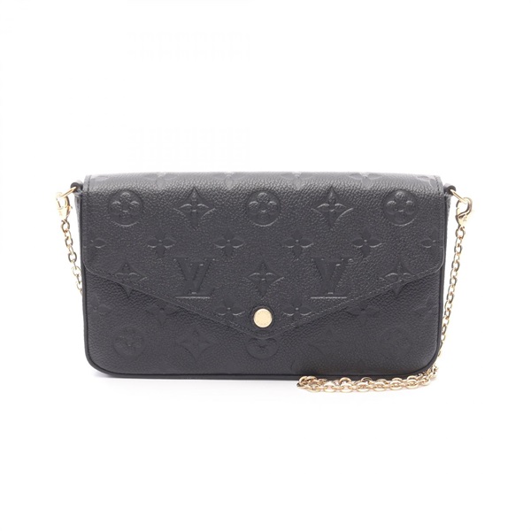 LOUIS VUITTON Pochette Felicie Chain Shoulder Bag M64064 Monogram empreinte Noir