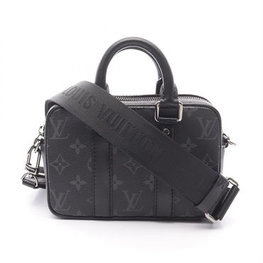 LOUIS VUITTON Nano PDV Shoulder Handbag M82770 Monogram eclipse Black Used mens