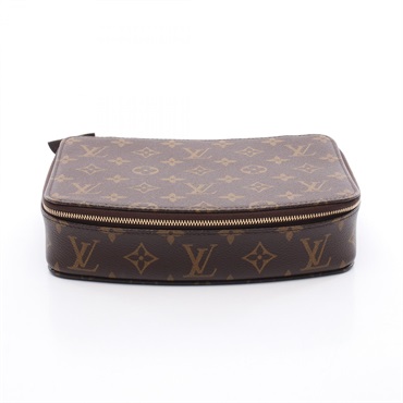 LOUIS VUITTON Poche Monte Carlo Jewelry Case Pouch M47350 Monogram Canvas Used