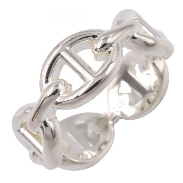 HERMES Chaine d'ancre Enchainee PM Ring Silver925 Used unisex Us size 4.75 #49