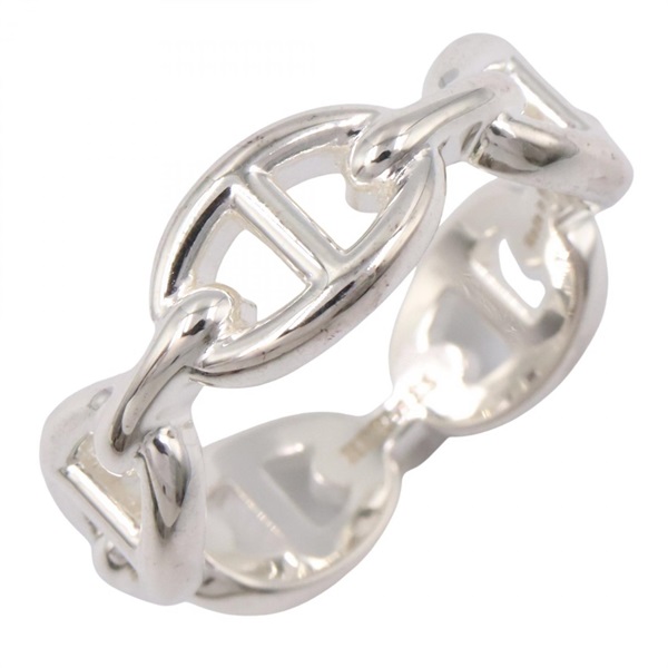 HERMES Chaine d'ancre Enchainee PM Ring Silver925 Used unisex Us size 8 #57
