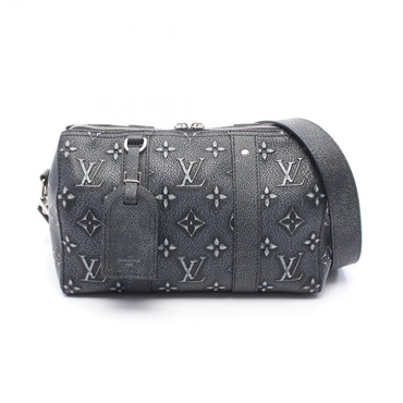 LOUIS VUITTON City Keepall Shoulder Bag M21448 Monogram Deboss Leather Charcoal