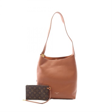 LOUIS VUITTON Low Key Hobo MM Shoulder Bag M24974 Leather Brown Cognac Used LV