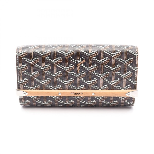 GOYARD monte carlo mini case Pouch purse MONTE2MINTY01CL03P canvas Wood Black