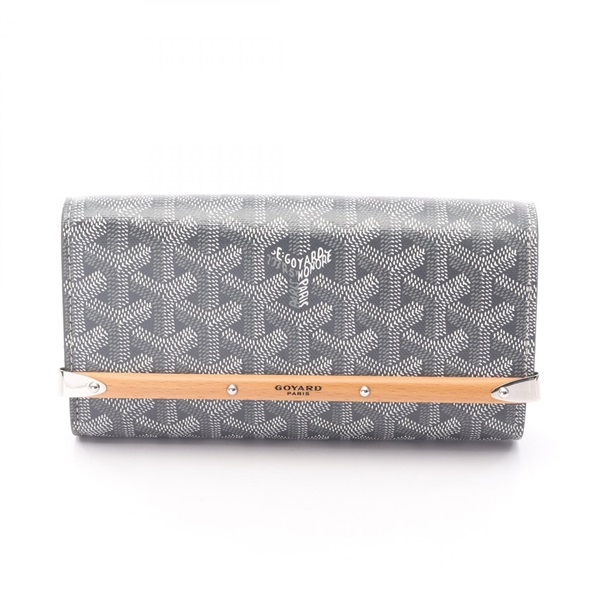GOYARD monte carlo mini case Pouch purse MONTE2MINTY51CL51P canvas Wood Gray