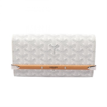 GOYARD monte carlo mini case Pouch MONTE2MINTY50CL50P canvas Wood White Used