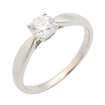 TIFFANY＆CO Diamond Solitaire Ring Pt950 Platinum Used Women US Size 5.25