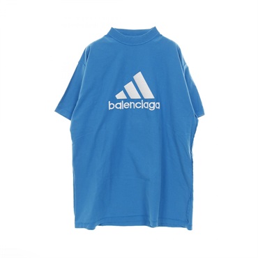 BALENCIAGA  adidas Inside Out T-shirt short sleeve tops cotton Blue White #1