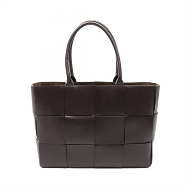 BOTTEGA VENETA The Arco Large Maxi Intrecciato Tote Bag leather Brown Used mens