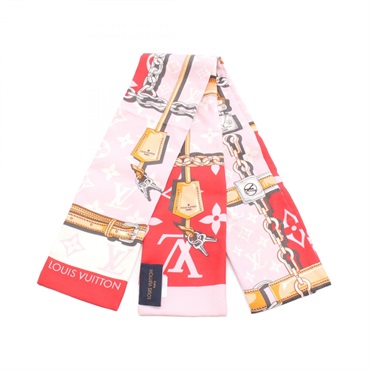 LOUIS VUITTON Bandeauo Monogram Giant Scarf M73358 silk Pink Multicolor Used