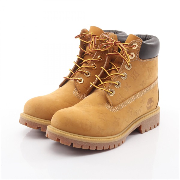 LOUIS VUITTON LV Timberland 6-IN Ancre Boots 1AD72V leather Beige Brown Used ＃6