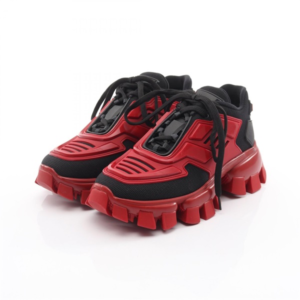 PRADA Cloudbust Thunder sneakers 2EG293 Rubber / Fabric Red Black #34.5 Women