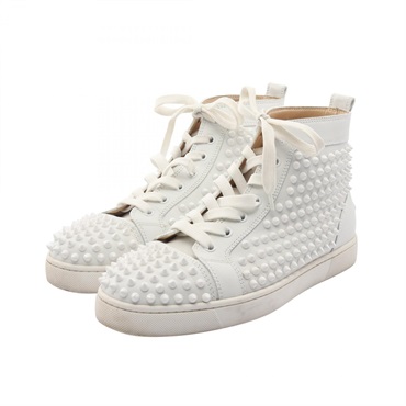 Christian Louboutin Studs sneakers leather White #39.5 Used Women