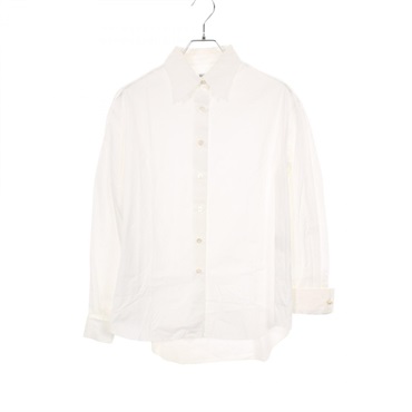 CHANEL COCO Mark pearl button shirt tops P13804vo7559 cotton White Used #38 CC