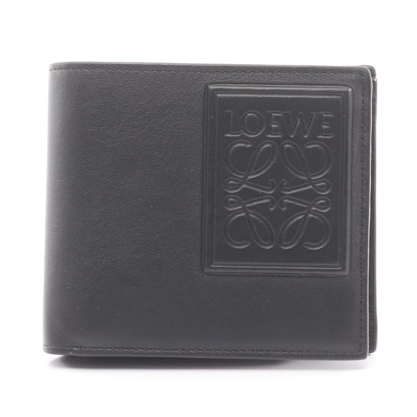 LOEWE Anagram Bi-fold Wallet C565501X05 Leather Black Used Mens