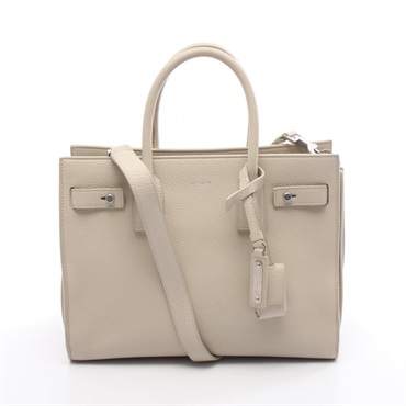 SAINT LAURENT PARIS Sac de Jules 2Way Shoulder Handbag 477477 leather Beige Used