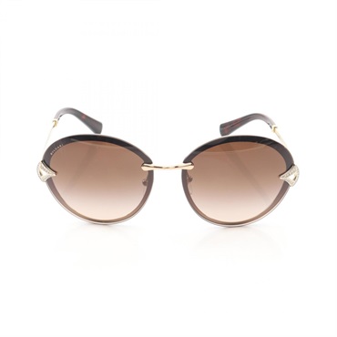 BVLGARI Sunglasses eyewear Gold Plated Plastic Brown Gold Used Women