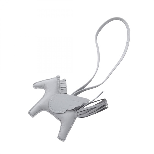 HERMES Rodeo Pegasus PM Charm Swift leather Agneau milo Gris pantin Used Women K