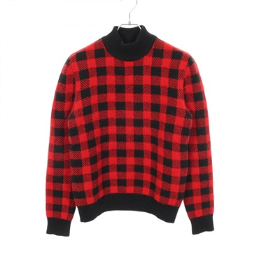 SAINT LAURENT PARIS knit Pullover Sweater wool alpaca Red Black #S Used mens