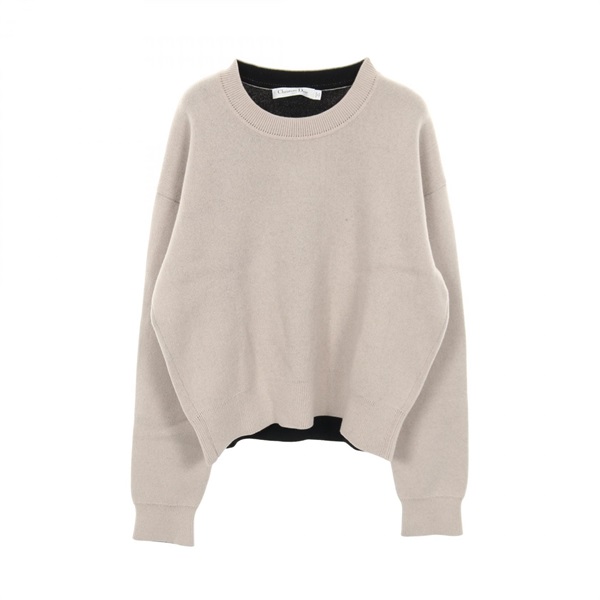 Christian Dior J'ADIOR 8 Boxy Sweater knitwear cashmere Beige Used Women #36