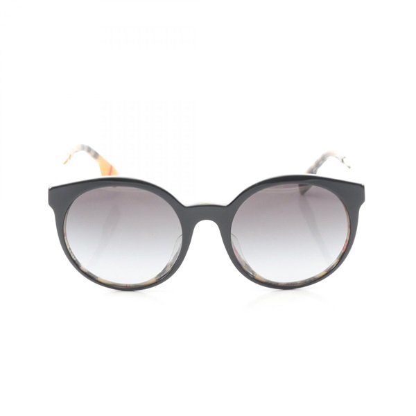 BURBERRY Nova Check sunglasses eyewear Plastic Gold Plated Black Beige Used