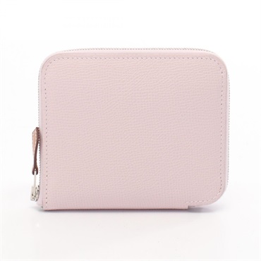 HERMES Azap compact SilkIn around wallet purse W Epsom mauve pail Used Women SHW